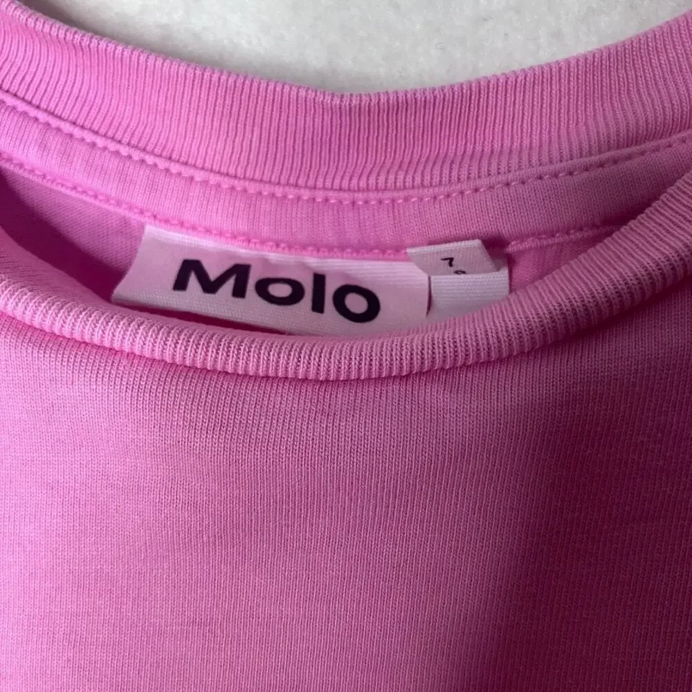 Molo Organic Cotton Dress 7/8 Girls Cece Minimalist Preppy